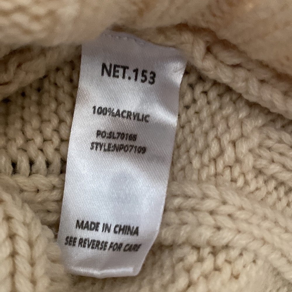 Soft cropped tan sweater, like new, size L - Picture 7 of 7